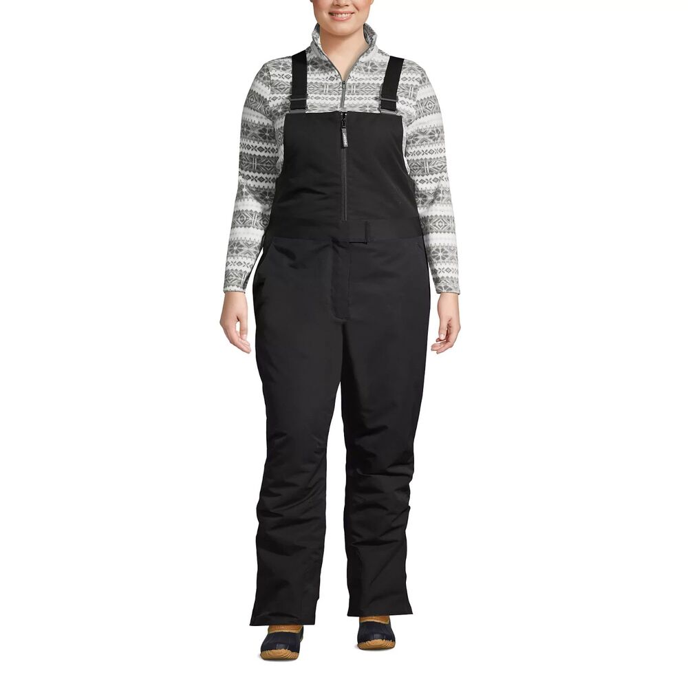 LANDS END EXPEDITION WATERPROOF INSULATED SNOW BIB OVERALLS PLUS SIZE 2X 20-22